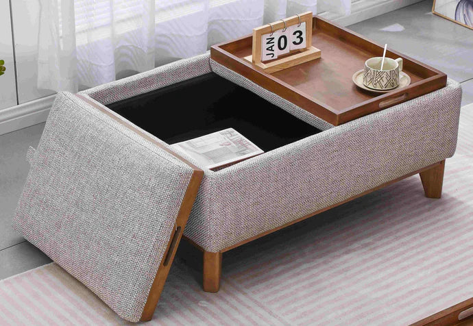 PARMA OTTOMAN COFFEE TABLE MOLTED BEIGE