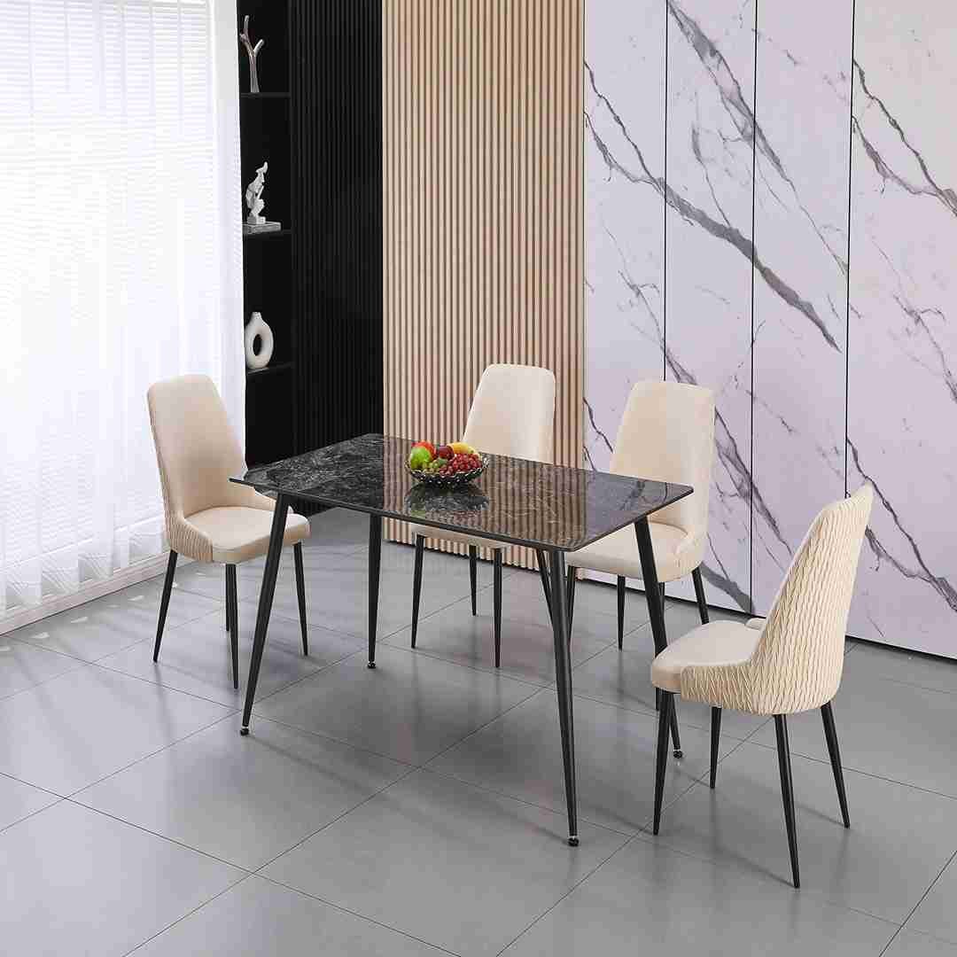 LARKIN TABLE BLACK WITH BLACK LEGS