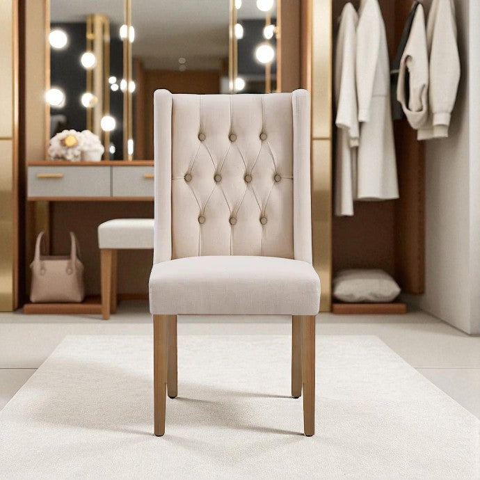 SAVONA BEECH WITH 6  BALBOA MINK DINING CHAIR