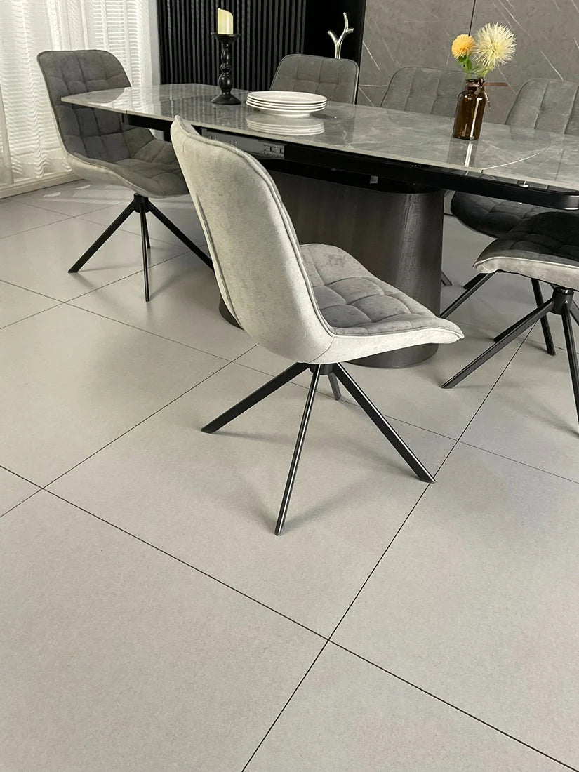 LARKIN SPIN X2 GREY DINING CHAIR