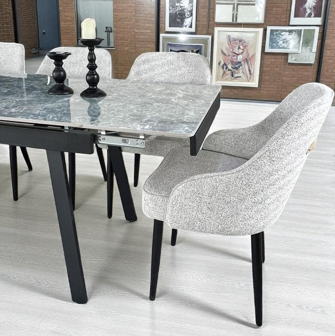 SORRENTO GREEN WITH 6 HARRISON HAVRE 22 CHAIRS DINING SET