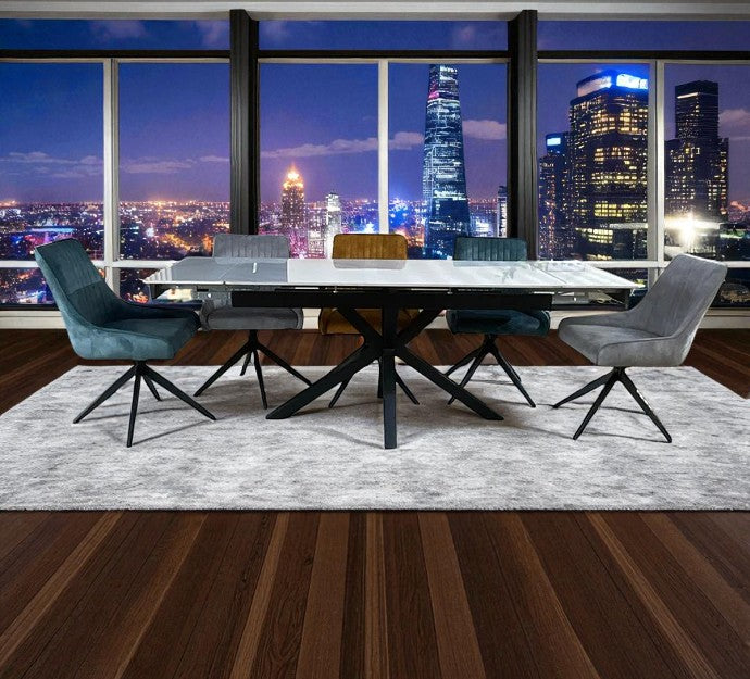 SAVONA BEECH WITH 6 MIX RUSSELL CHAIRS DINING SET