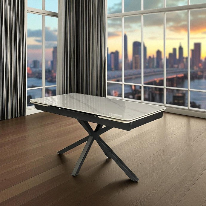 SAVONA BEECH WITH 6 BRUTUS GREEN  CHAIRS DINING SET