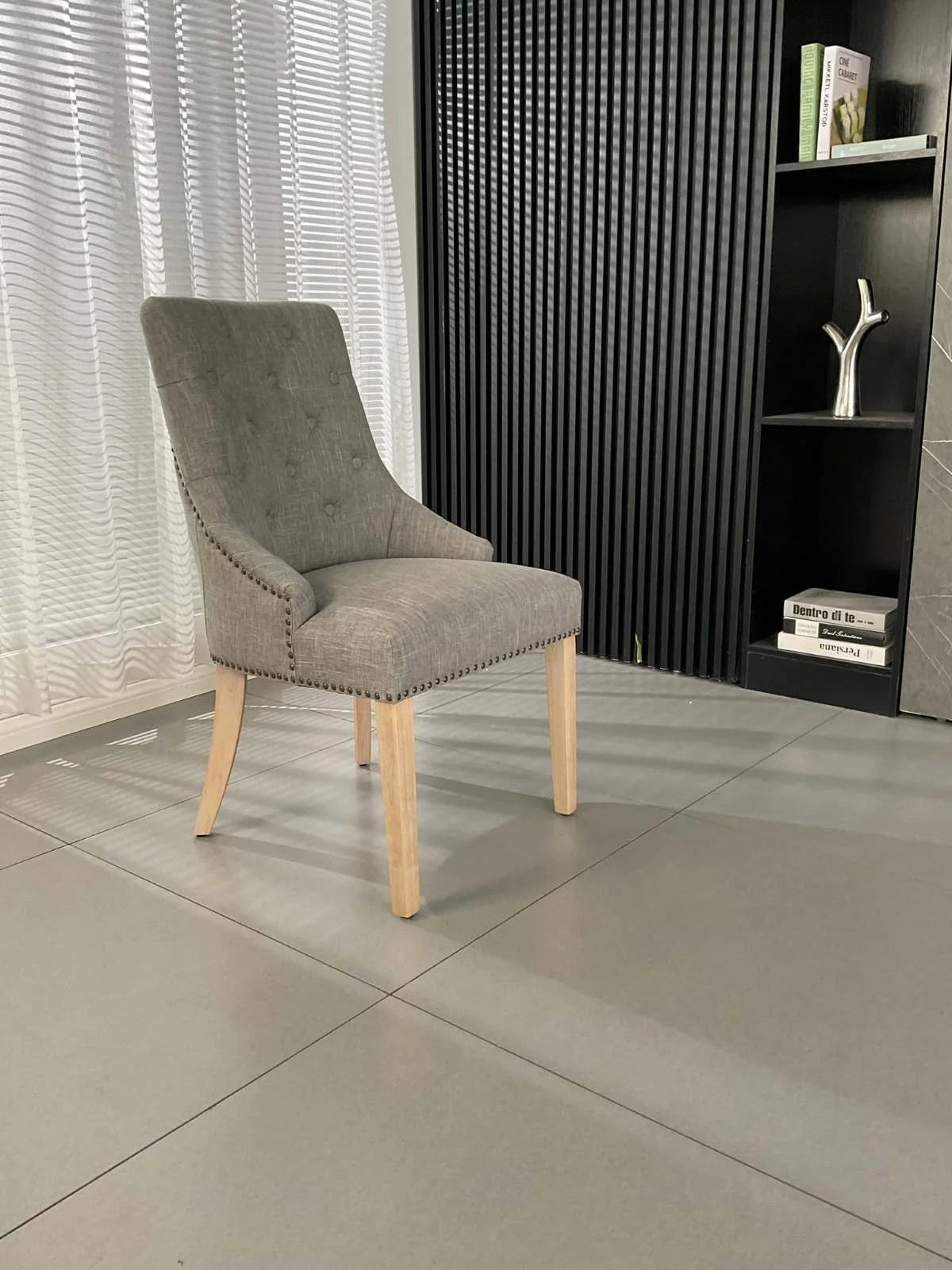 MANOLA LIGHT GREY DINING CHAIR