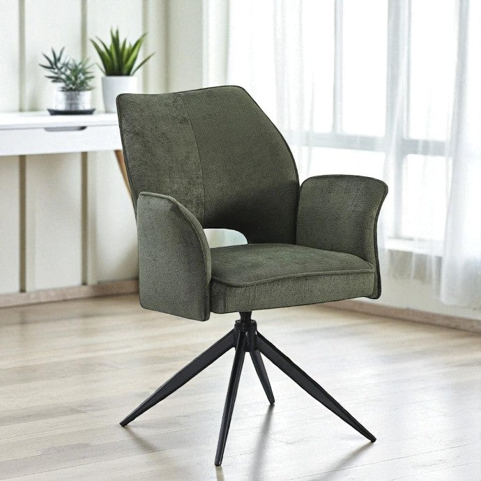 AURELIA WITH PEDISTAL LEGS WITH 6 VENEZIA GREEN  CHAIRS GREEN DINING SET