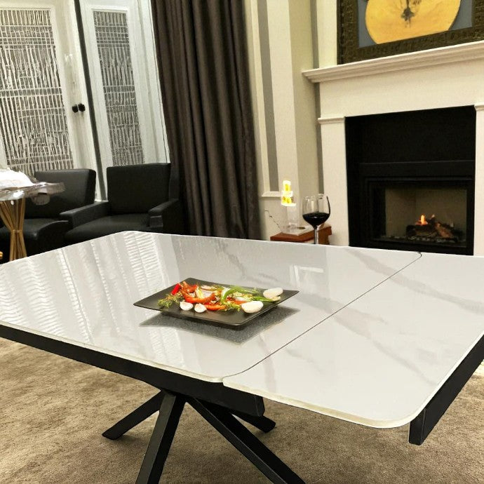 SAVONA BEECH WITH 6 RUSSEL GREY CHAIRS DINING SET