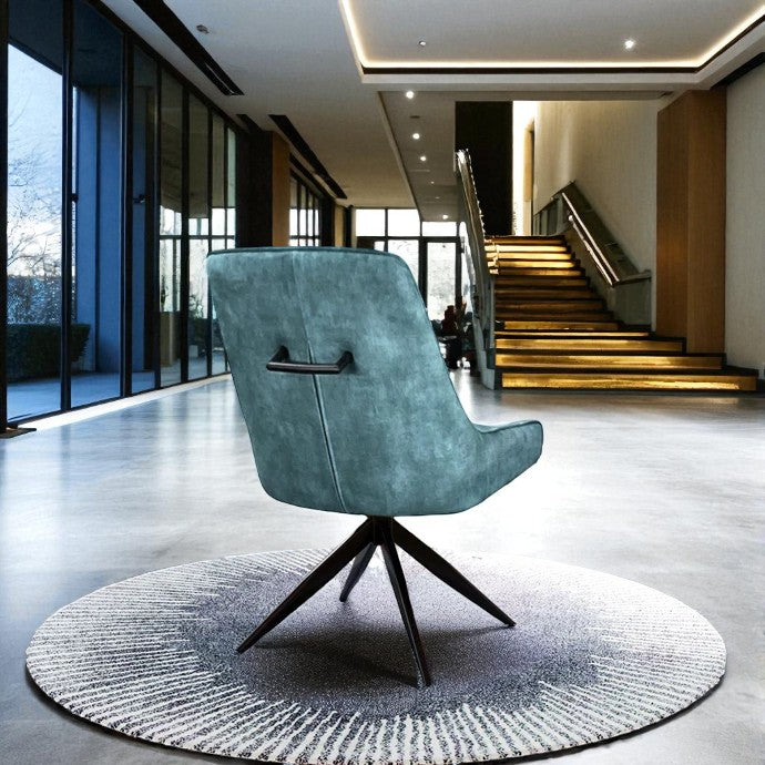 SAVONA BEECH WITH 6 RUSSEL BLUE CHAIRS DINING SET