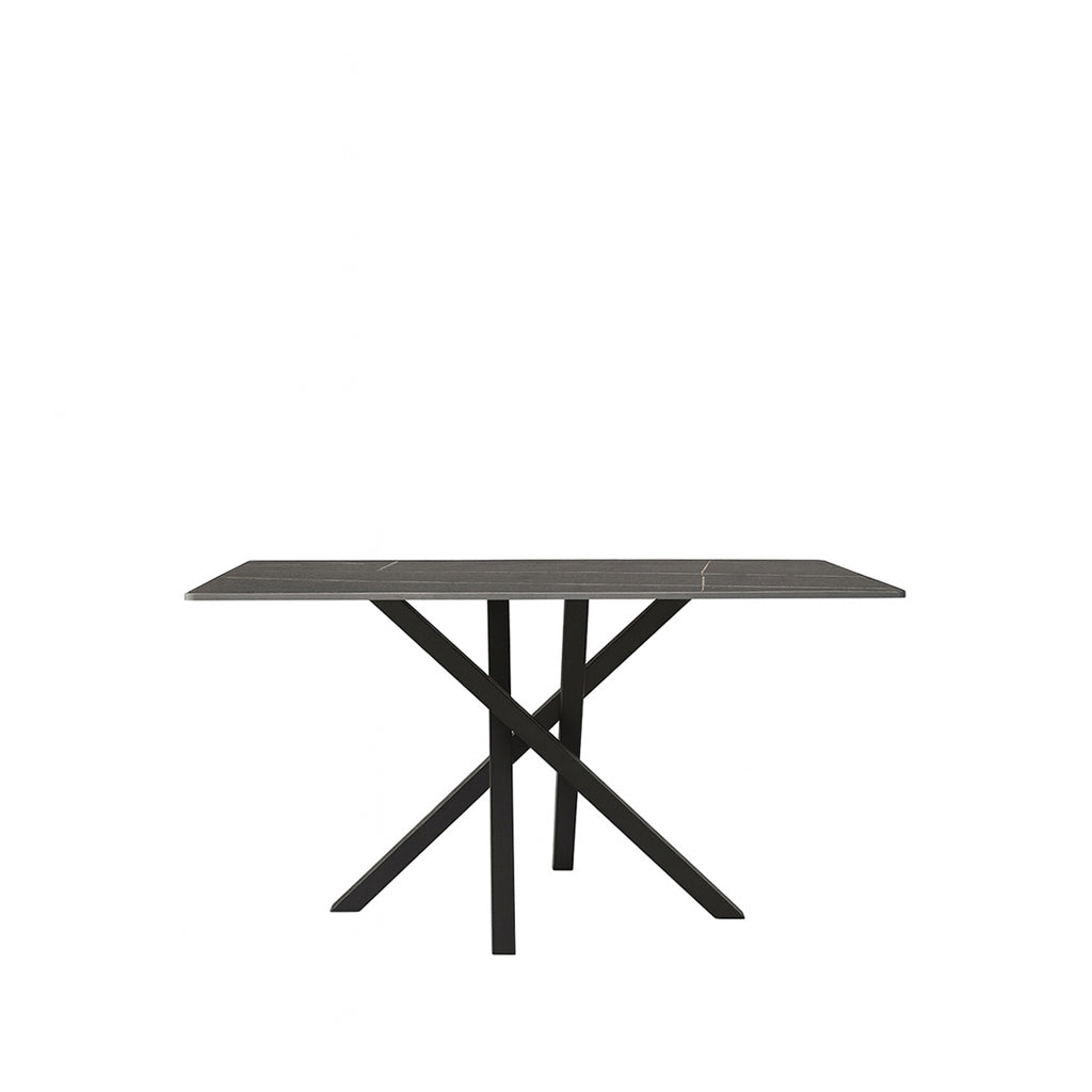 DS-9 .AREZZO GREY WITH 4 RUSSEL BLUE CHAIRS DINING SET