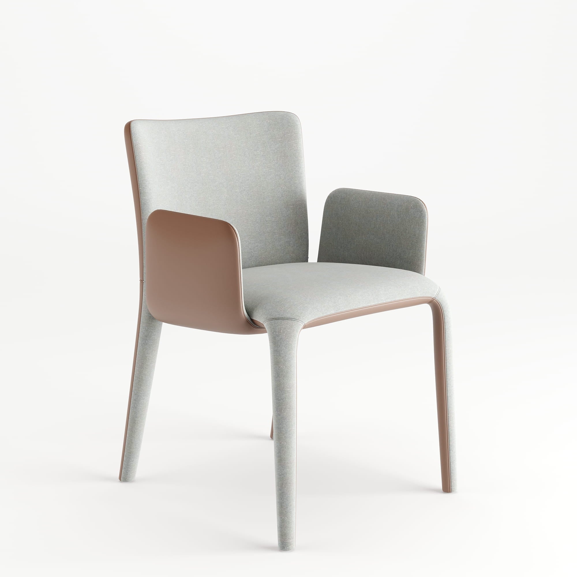 DS-30 .VORTEXA  EXTENDABLE TABLE WITH 6 LUNA BROWN CHAIR