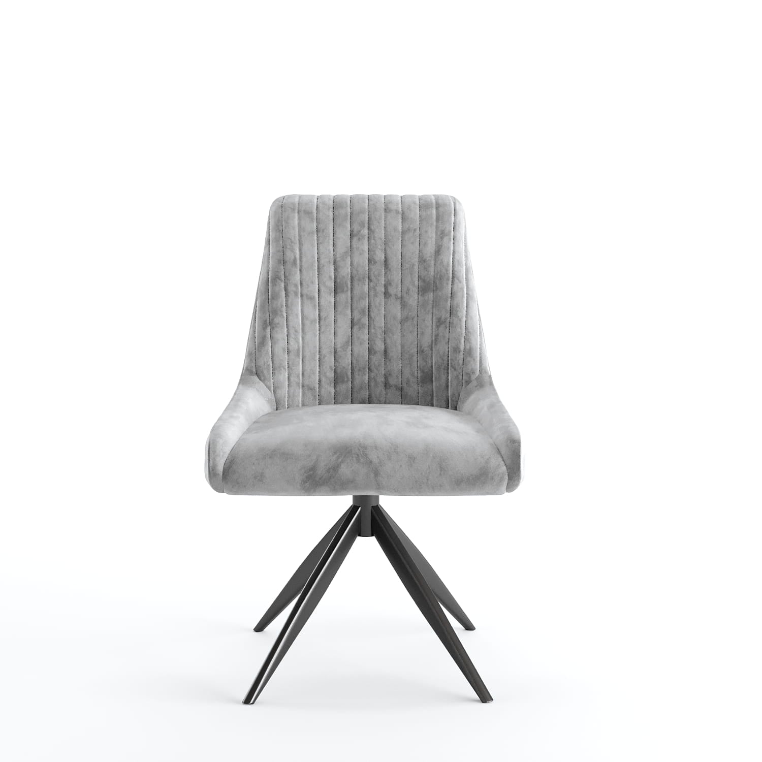 DS-12 .SAVONA WHITE MARBLE EXTENDABLE TABLE  WITH 6 RUSSELGREY SWIVEL
