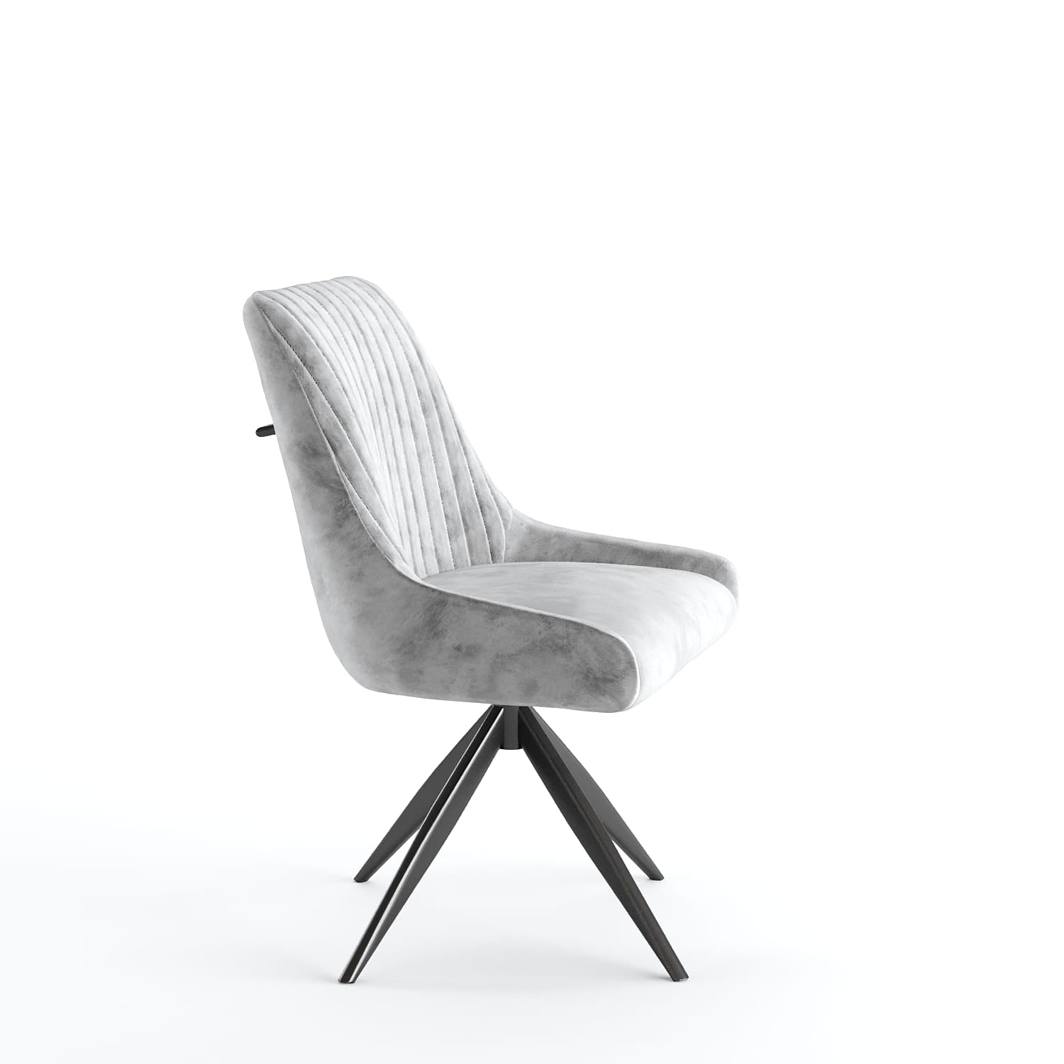 DS-8 .AREZZO GREY WITH 4 RUSSEL GREY CHAIRS DINING SET