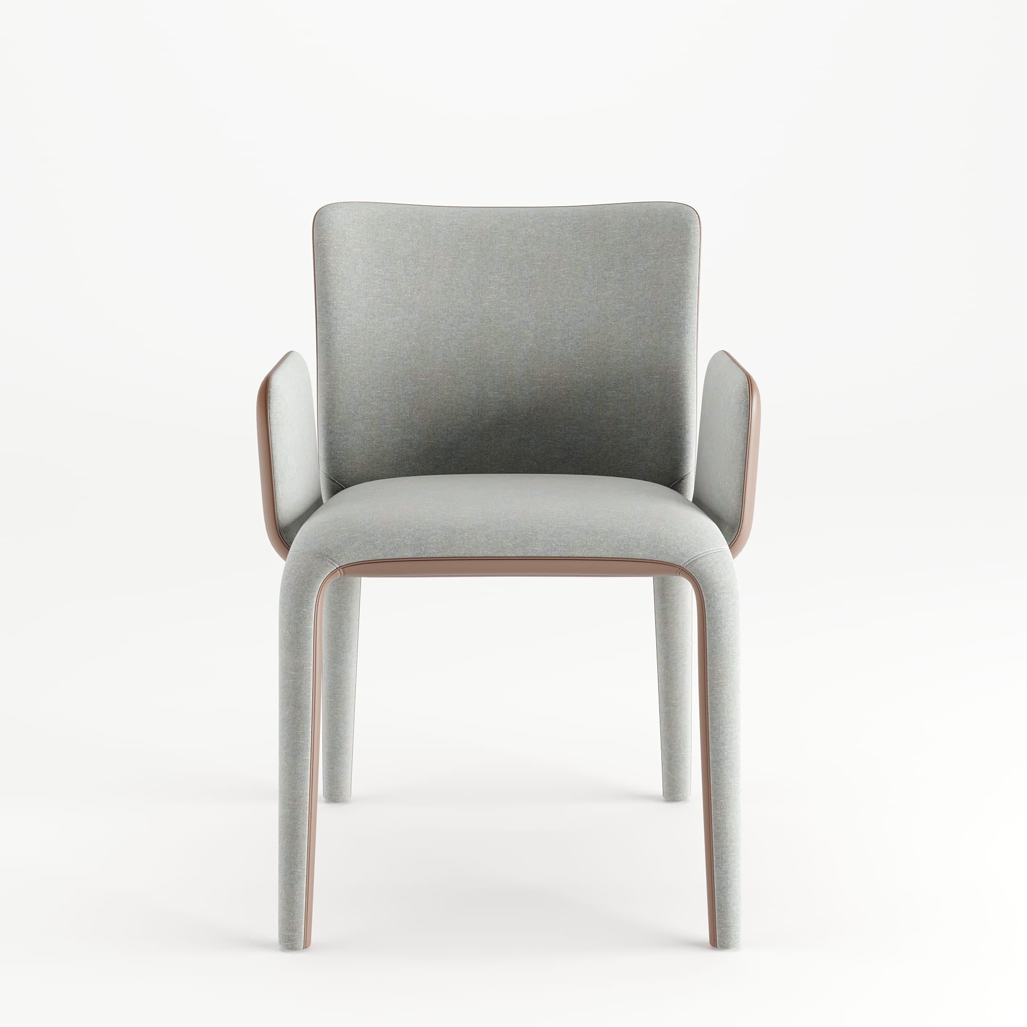 DS-30 .VORTEXA  EXTENDABLE TABLE WITH 6 LUNA BROWN CHAIR