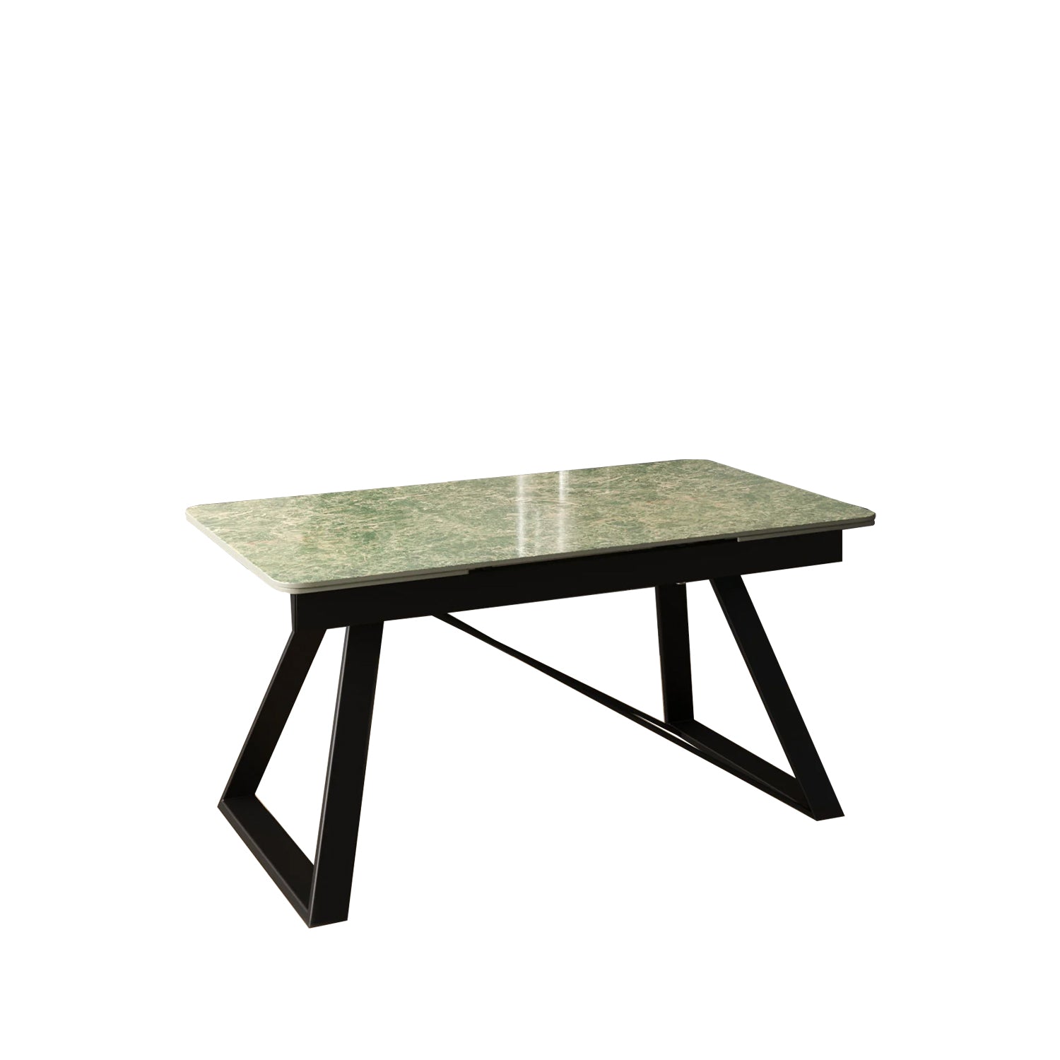 DS-23 .VICENZA TABLE GREEN WITH 6 BRUTUS GREEN CHAIR