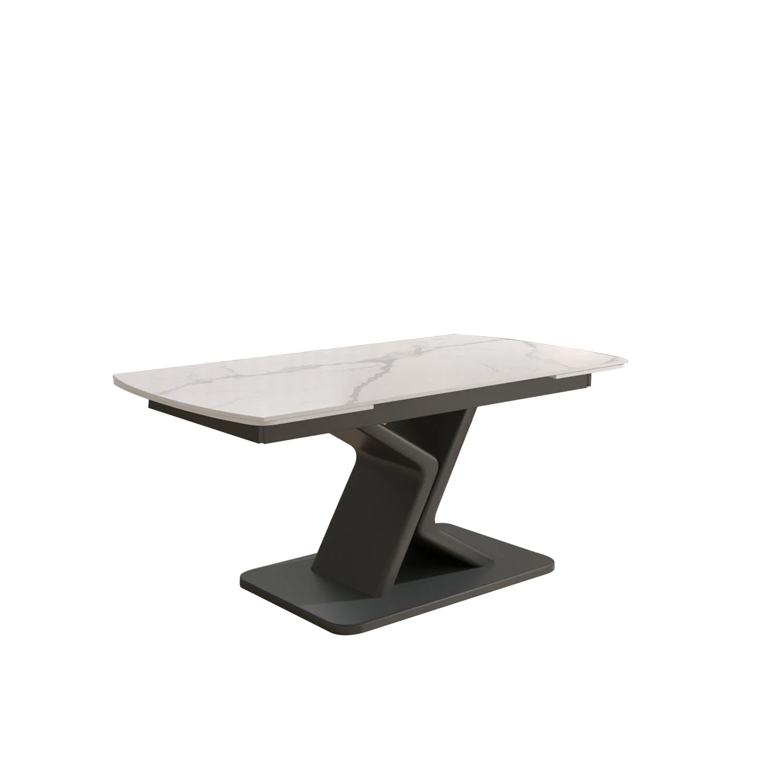 DS-24 .EMILIO TWIST WHITE  WITH 6 HARRISON LIGHT GREY CHAIR