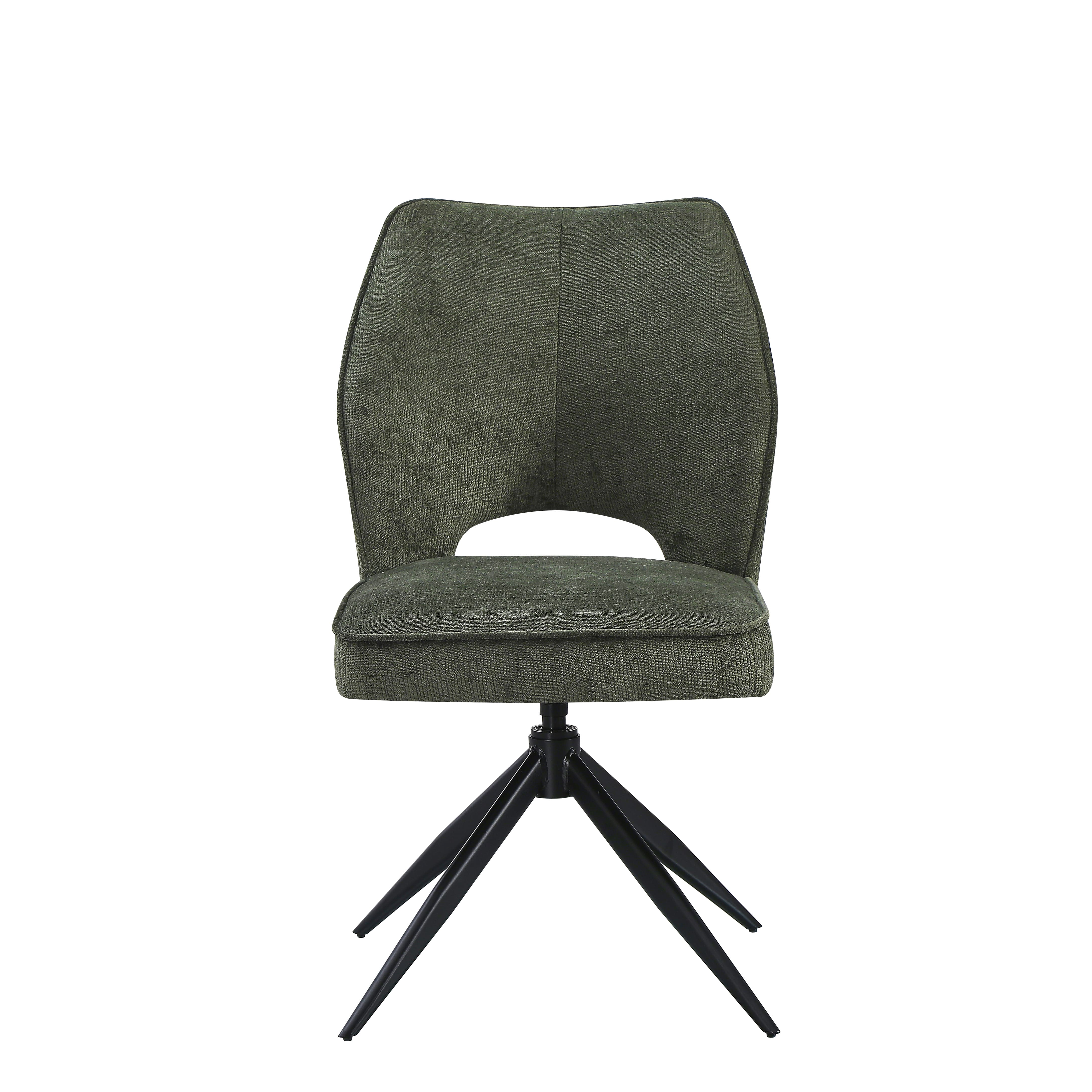 DS-7 .AREZZO GREEN WITH 4 TULIP WITHOUT ARM GREEN CHAIRS DINING SET