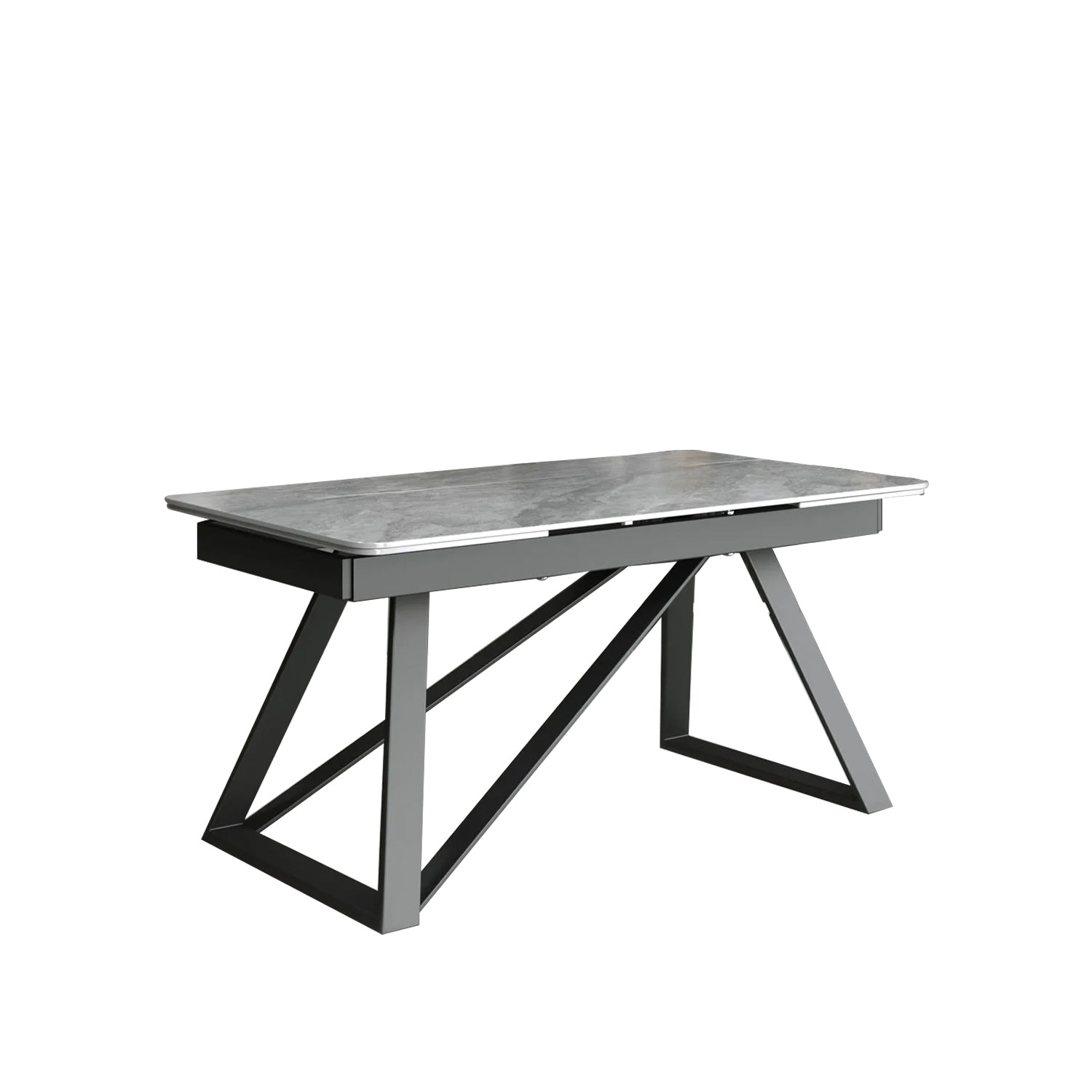 DS-22 .VICENZA TABLE WHITE WITH 6 LARKIN SPIN GREY