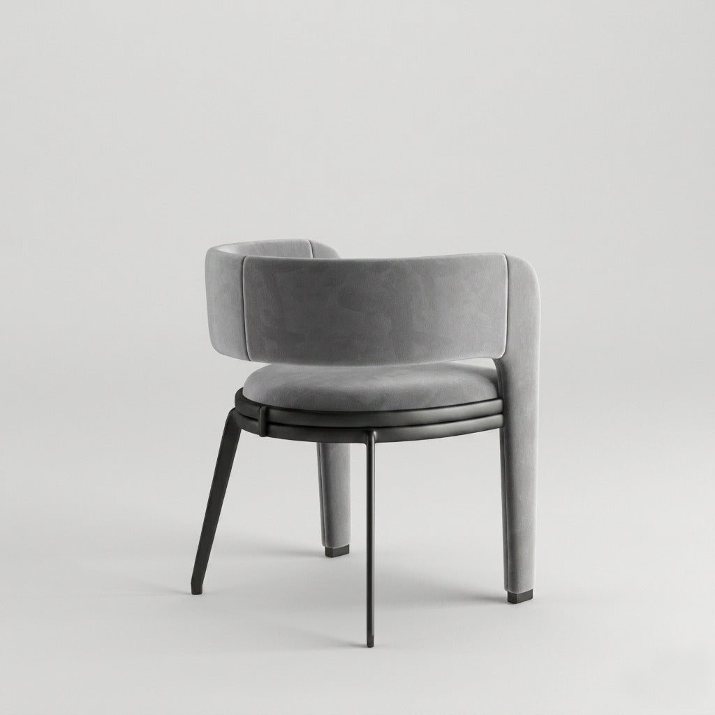 DS-2 .BELLUNO TWIST   GREY TABLE WITH 6 BELLUNO GREY CHAIR