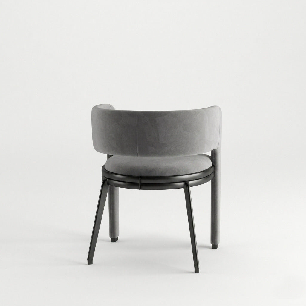 DS-2 .BELLUNO TWIST   GREY TABLE WITH 6 BELLUNO GREY CHAIR