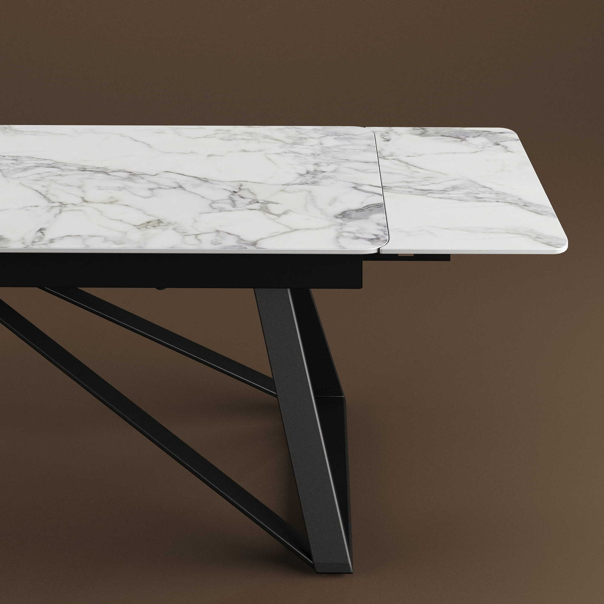 DT-8 .VICENZA EXTENDABLE  TABLE WHITE