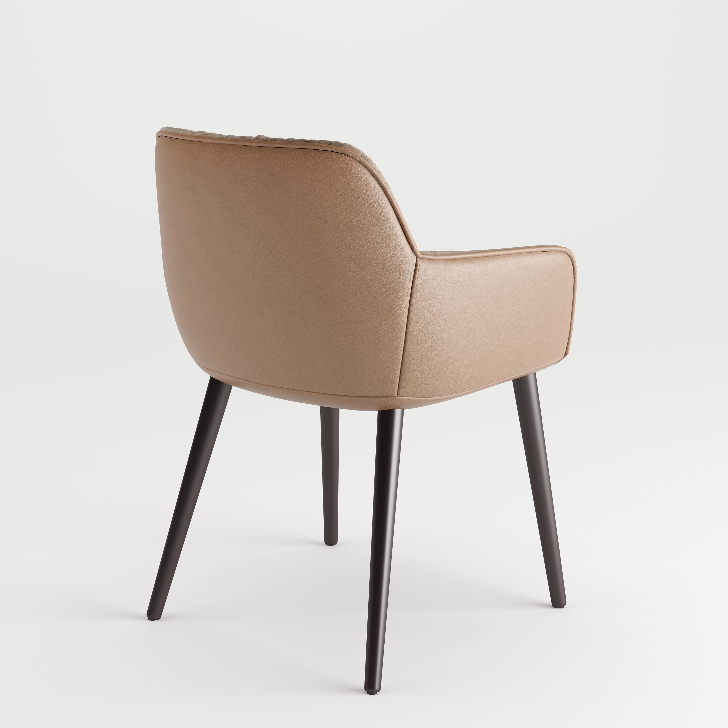 DS-33 .AURELIA SCULPTURAL X BASE(2.4M) TABLE WITH 6 HAMPSTEAD LUXE  BROWN CHAIR