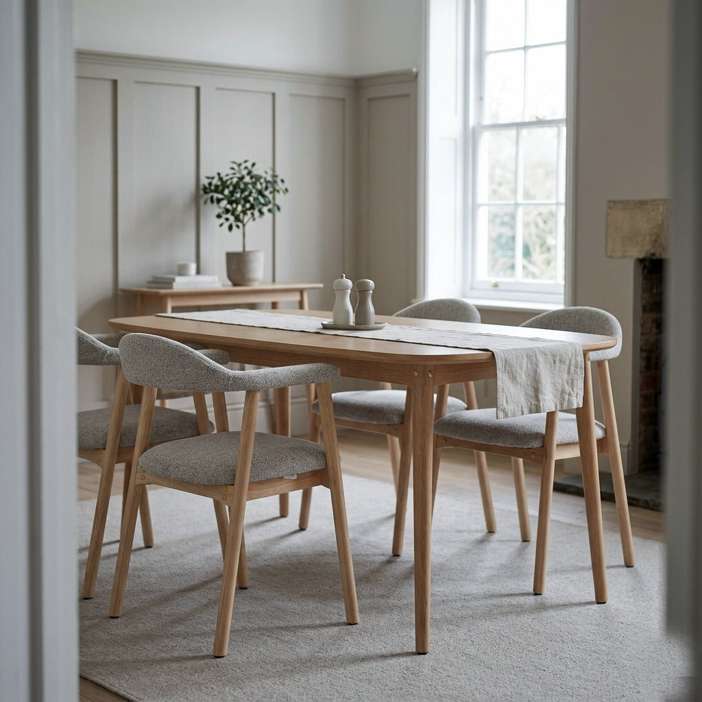 DS-16 .SAVONA BEECH WHITE WITH 6 TORINO WHITE
