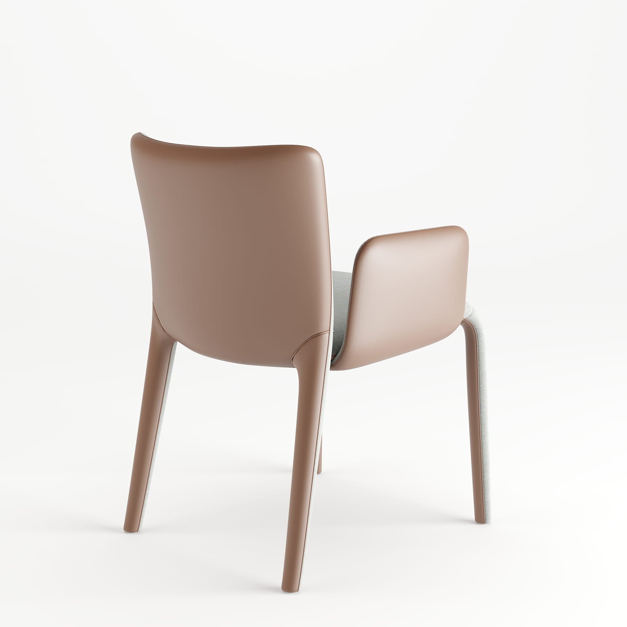 DS-30 .VORTEXA  EXTENDABLE TABLE WITH 6 LUNA BROWN CHAIR