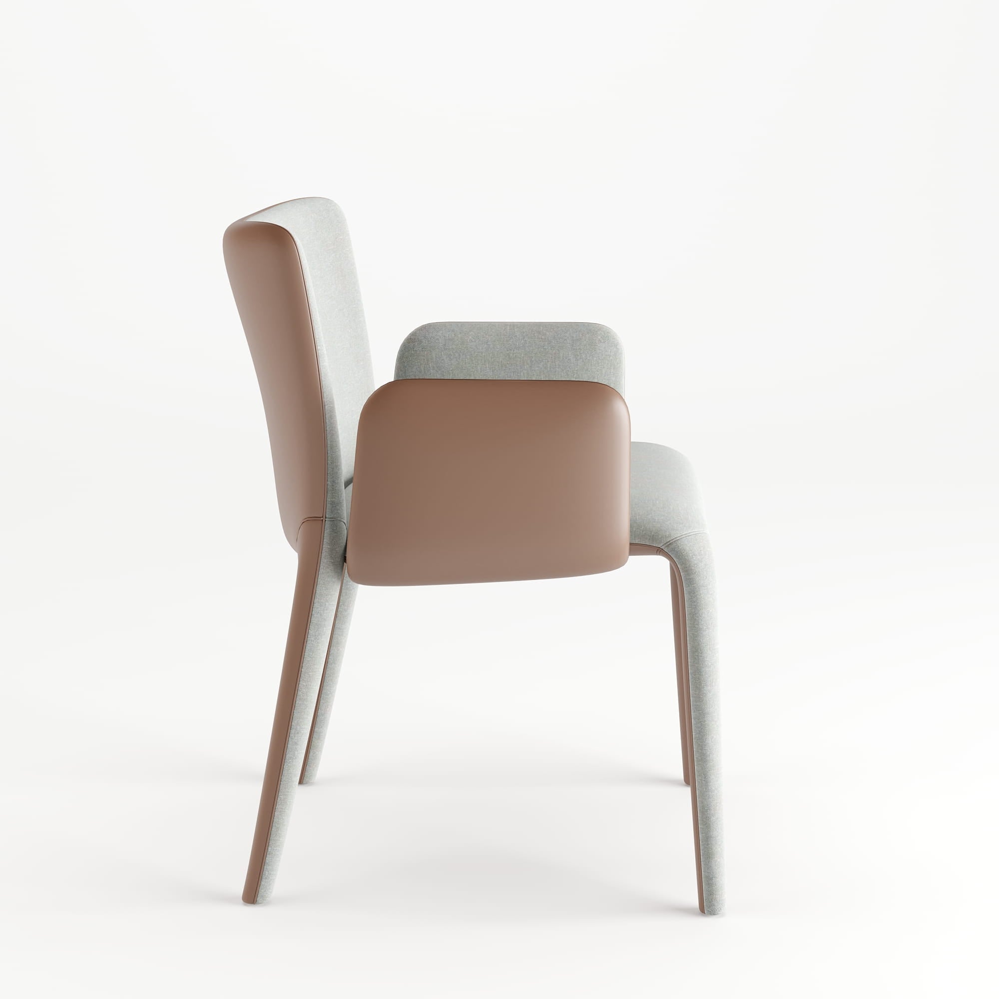 DS-30 .VORTEXA  EXTENDABLE TABLE WITH 6 LUNA BROWN CHAIR