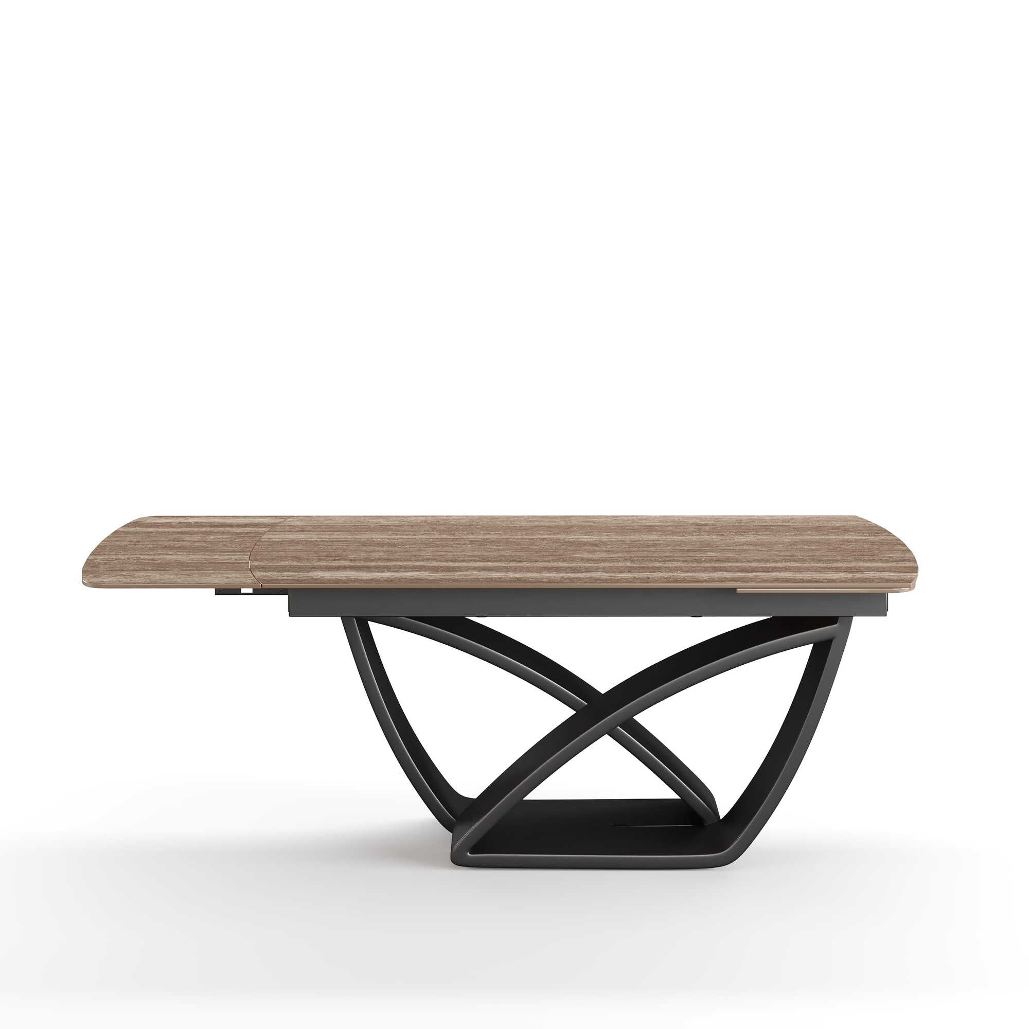 DS-34 .AURELIA BUTTER FLY BASE (2.4M) TABLE WITH 6 Belgravia Brown Chair