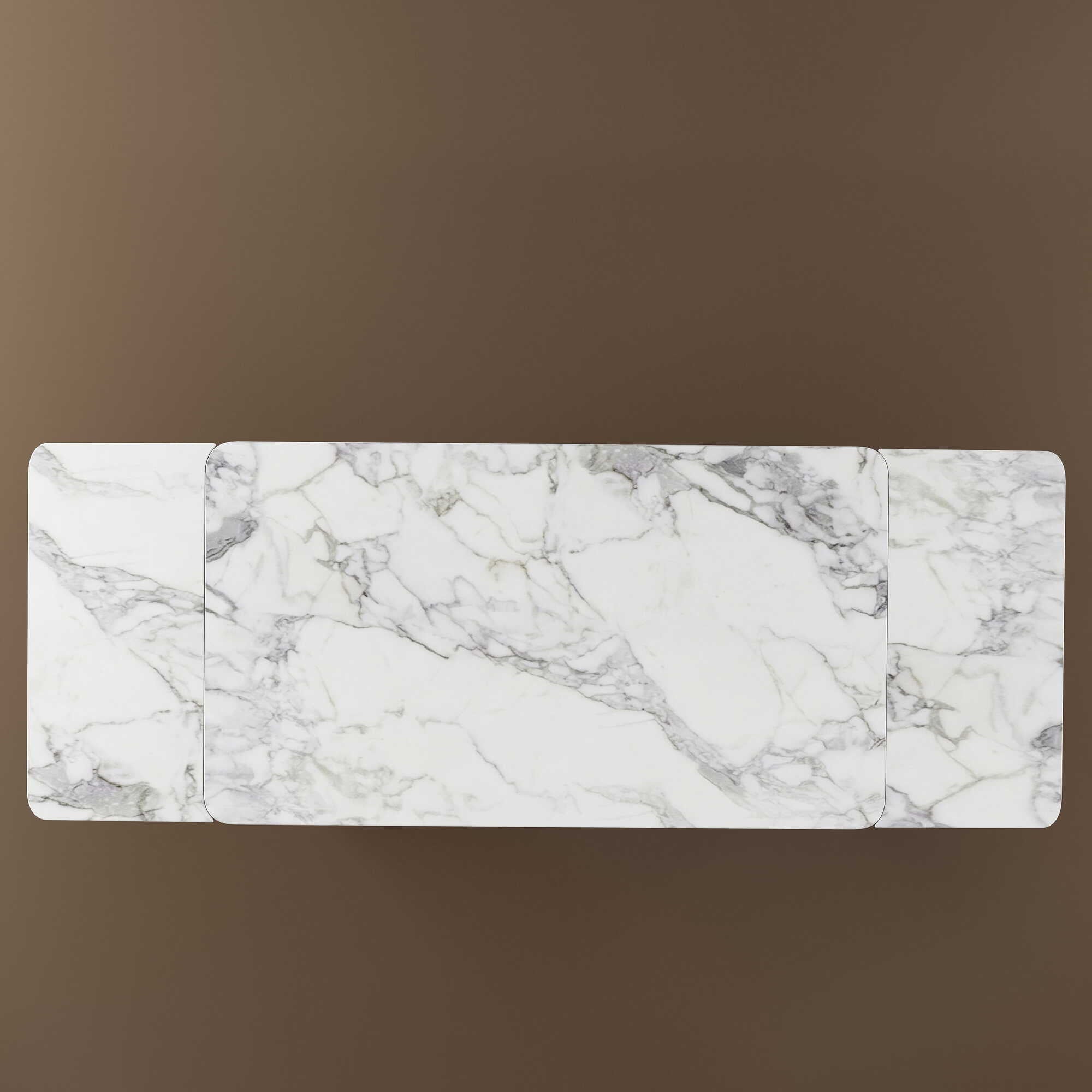 DT-8 .VICENZA EXTENDABLE  TABLE WHITE
