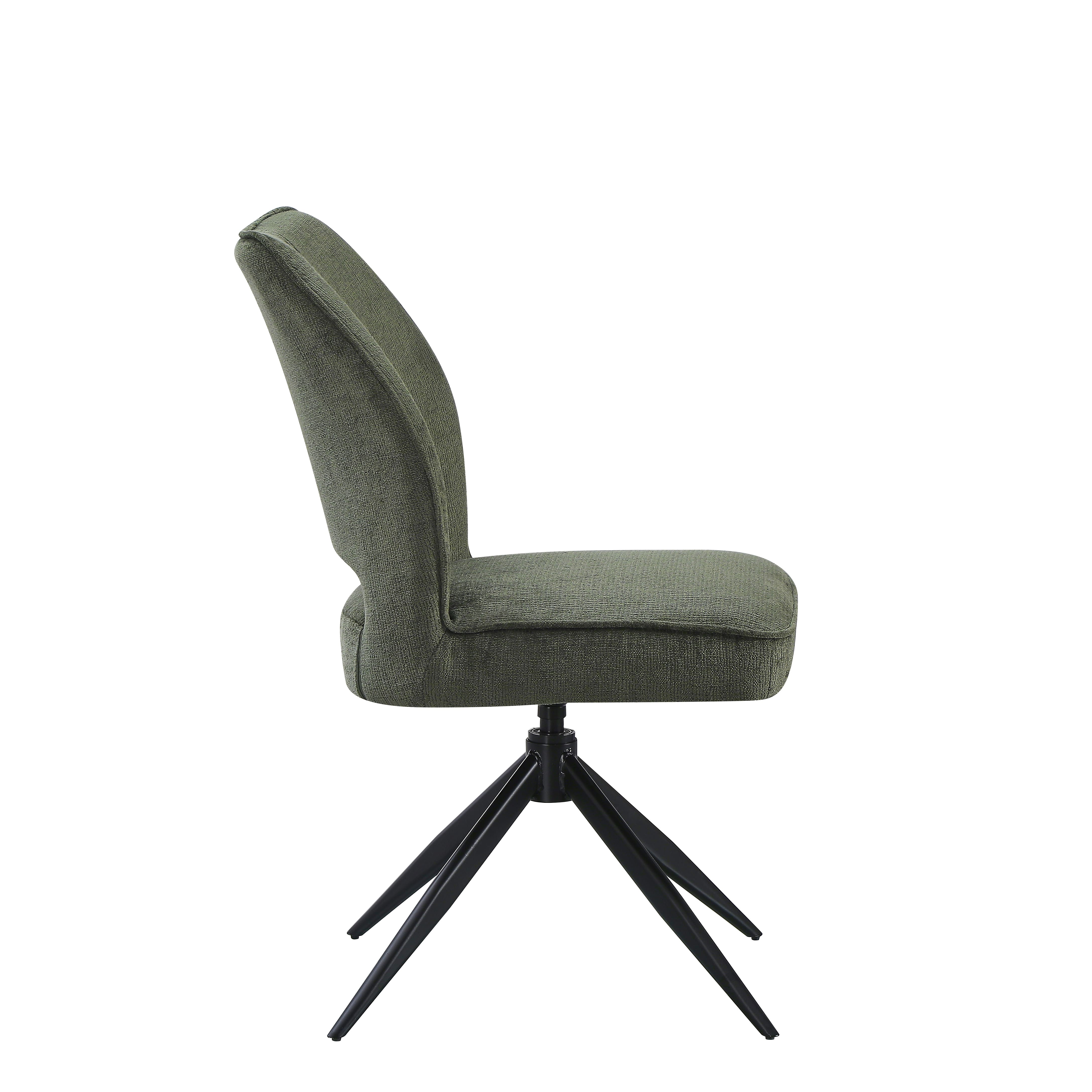 DS-7 .AREZZO GREEN WITH 4 TULIP WITHOUT ARM GREEN CHAIRS DINING SET
