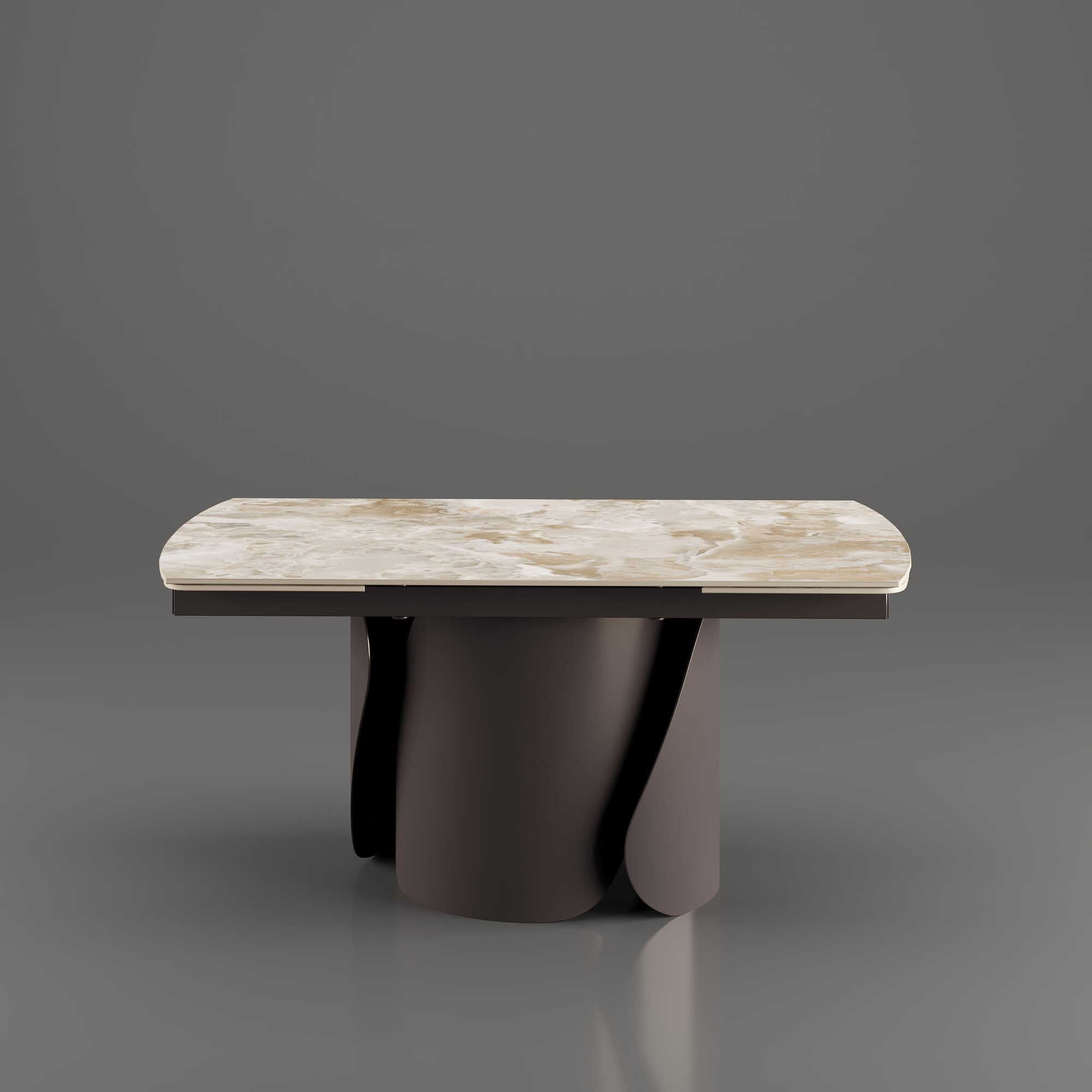 DS-30 .VORTEXA  EXTENDABLE TABLE WITH 6 LUNA BROWN CHAIR