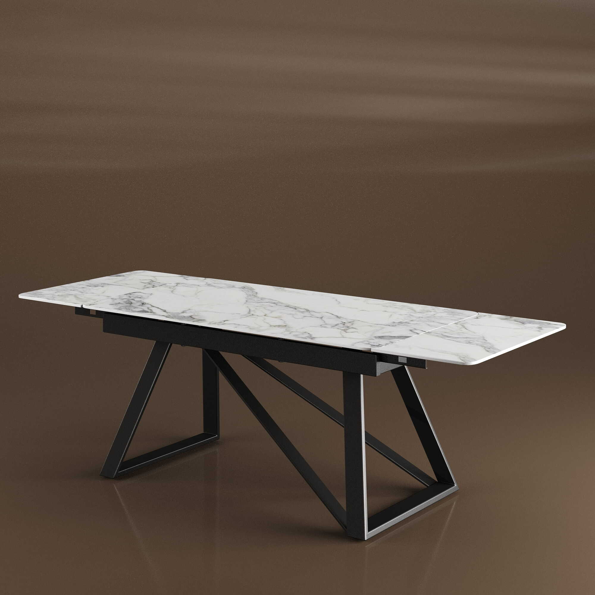DT-8 .VICENZA EXTENDABLE  TABLE WHITE