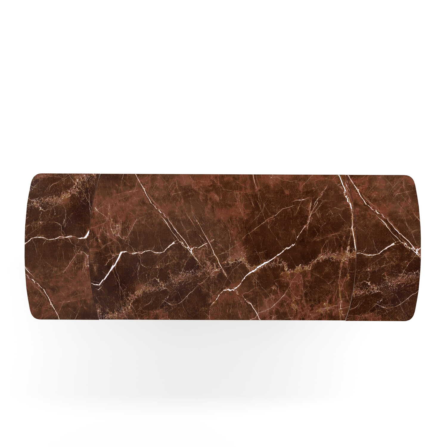 DS-33 .AURELIA SCULPTURAL X BASE(2.4M) TABLE WITH 6 HAMPSTEAD LUXE  BROWN CHAIR