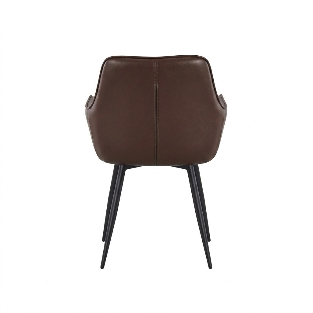 DS-1 .BELLUNO TWIST  WHITE TABLE WITH 6 FRANCIS CHOCOLATE  CHAIR