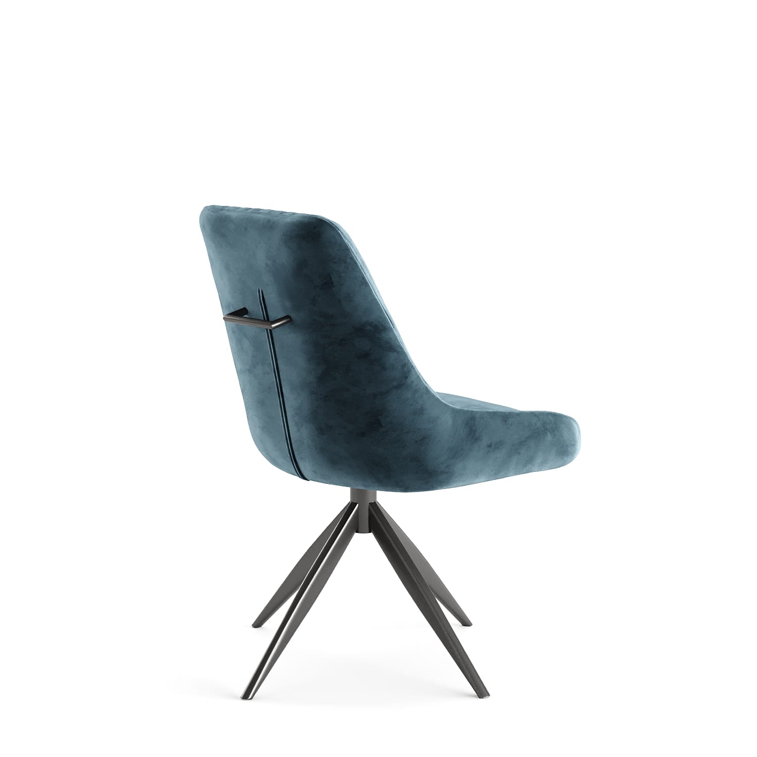DS-9 .AREZZO GREY WITH 4 RUSSEL BLUE CHAIRS DINING SET