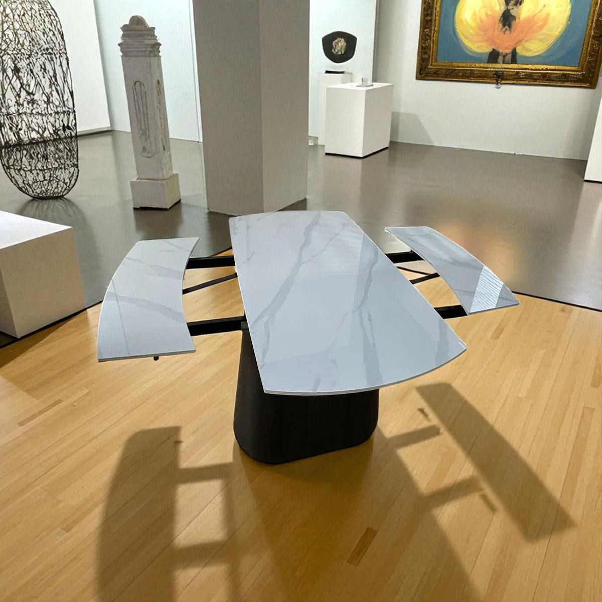 BELLUNO TWIST WHITE WITH TORINO MIXED COLOUR CHAIRS DINING SET