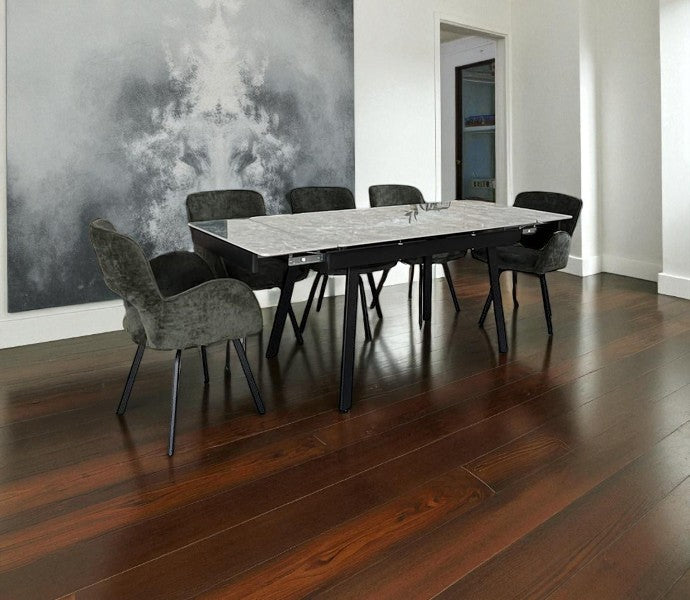 SORRENTO GREEN  WITH 6 BRUTAS GREEN CHAIRS DINING SET