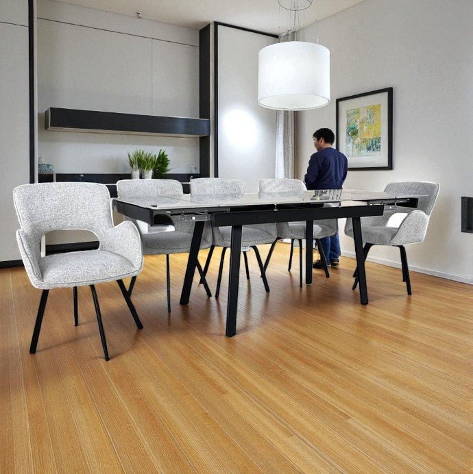 SORRENTO GREEN WITH 6 BRUTUS HEVRE 22 CHAIRS DINING SET