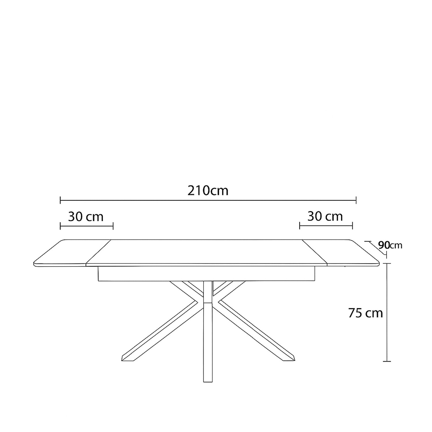 DT-15 .SAVONA WOOD TABLE WHITE