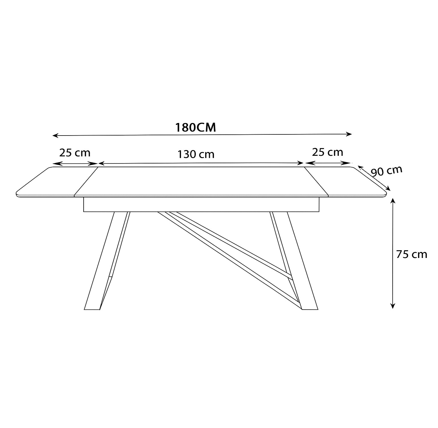 DS-21 .VICENZA TABLE WHITE WITH 6 LARKIN SPIN 2 TONE