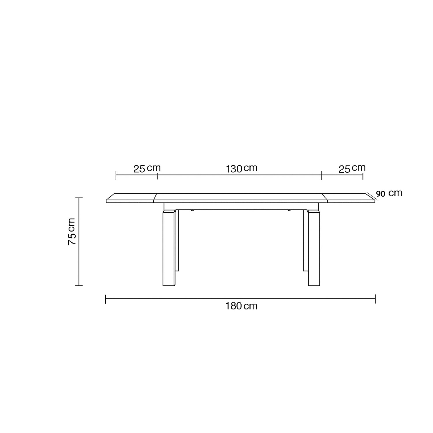 DT-25 .SORRENTO DINING TABLE GREEN