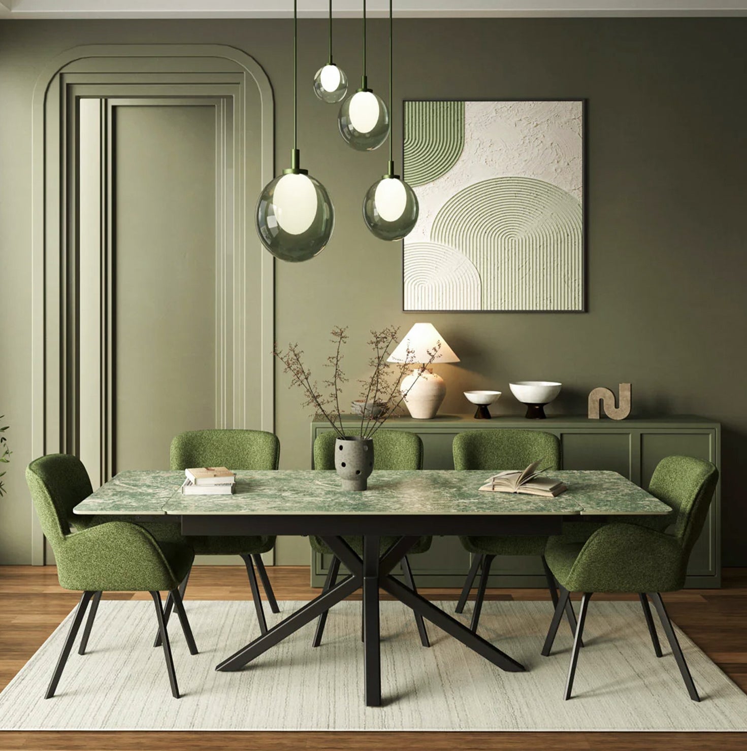 DT-17 .SAVONA TABLE GREEN LARGE
