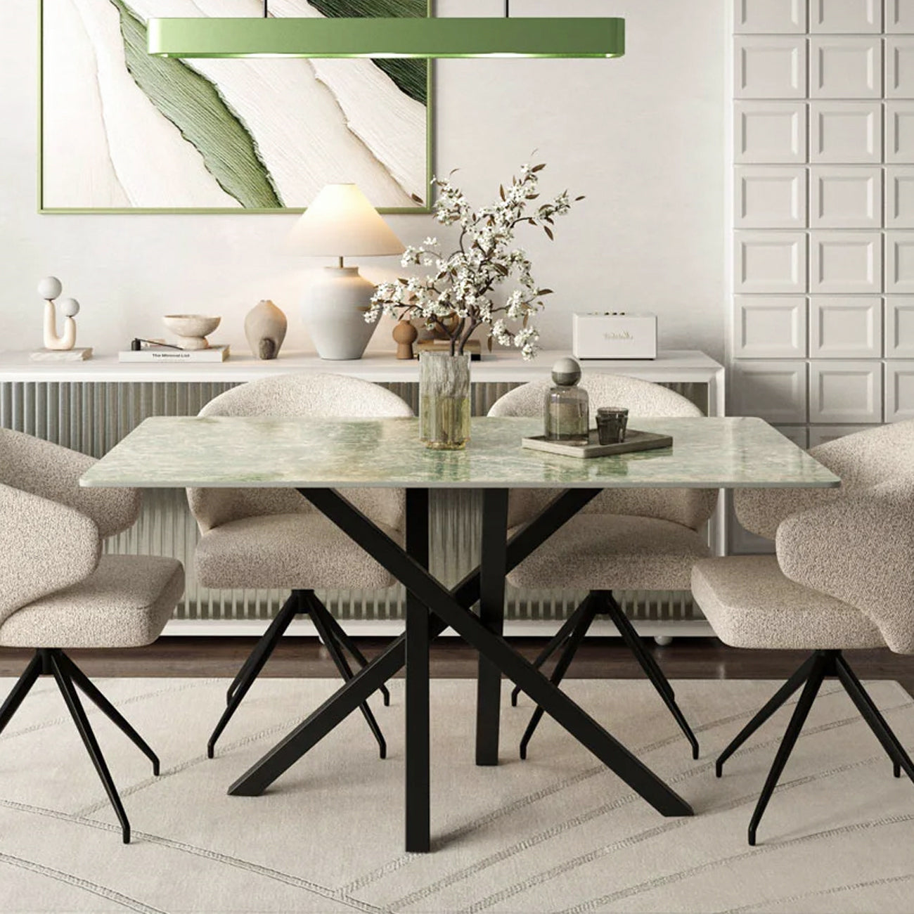 DT-21 .AREZZO DINING TABLE GREEN