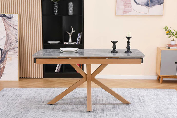 SAVONA BEECHWOOD DINING TABLE GREY