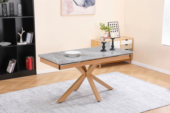 SAVONA BEECHWOOD DINING TABLE GREY