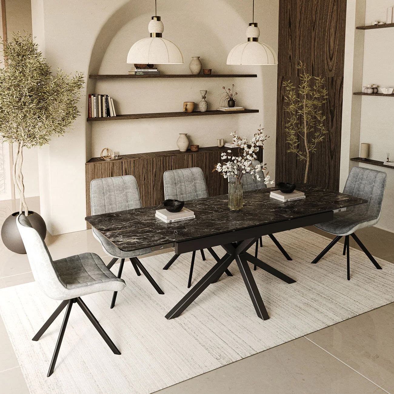 DT-16 .SAVONA TABLE BLACK LARGE