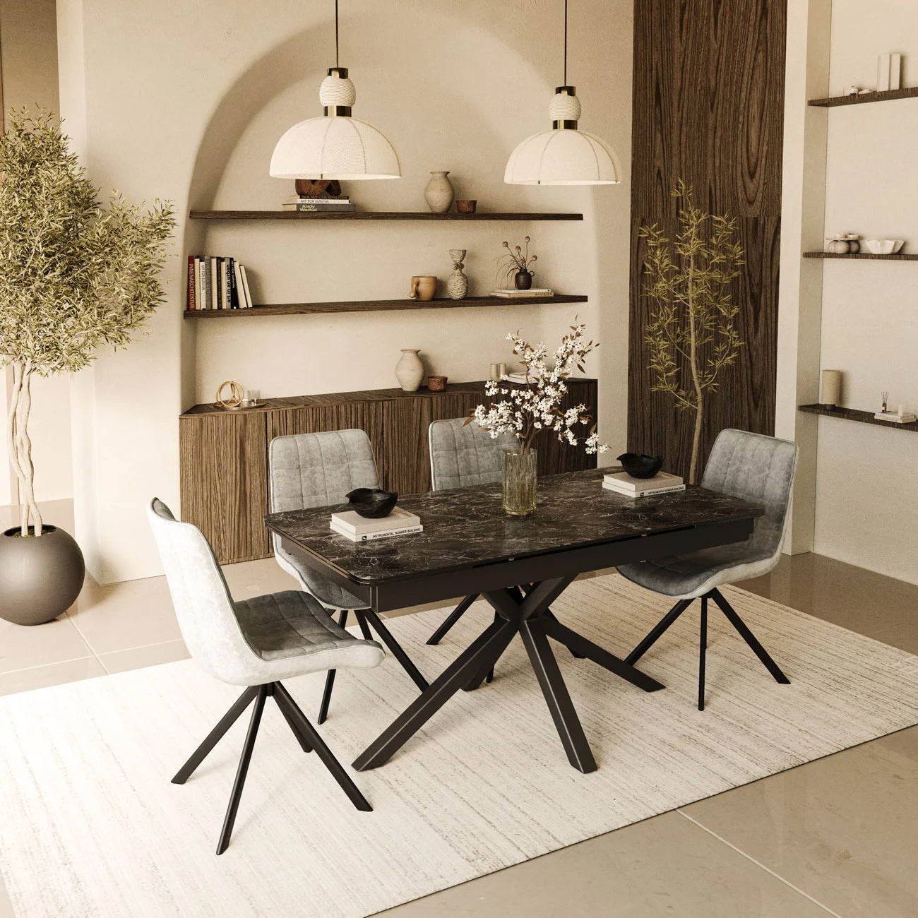 DT-16 .SAVONA TABLE BLACK LARGE
